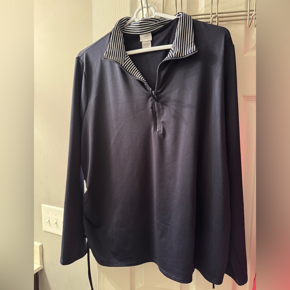 Chicos skort and 1/4 zip matching top